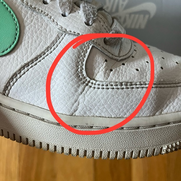 Nike Air Force 1 ‘07 “White/Green Glow-White Bone” - Picture 11 of 11